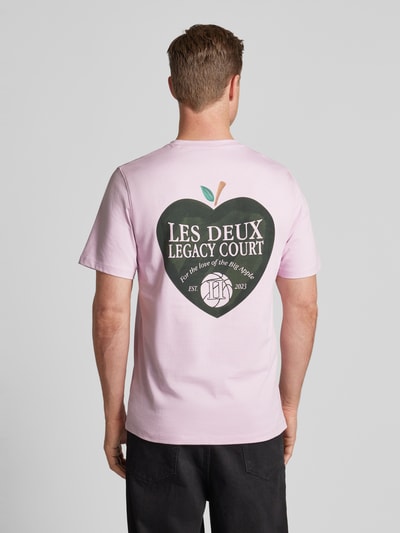 Les Deux T-Shirt mit Label-Stitching Modell 'Legacy' Flieder 5