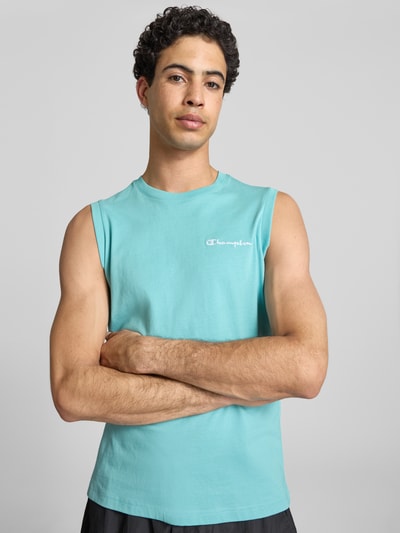 Champion Top mit Label-Stitching und Rundhalsausschnitt Aqua 3