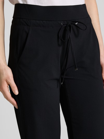 Raffaello Rossi Straight Fit Stoffhose mit Strukturmuster Modell 'CANDICE' Black 3