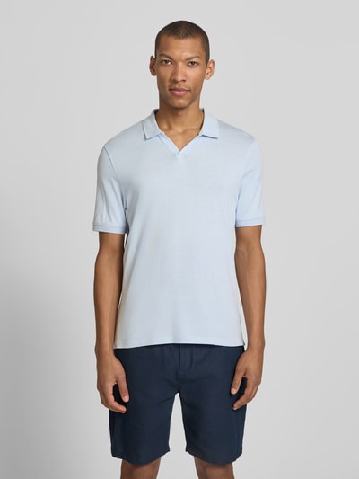 CINQUE Polówka o kroju slim fit z detalem z logo model 'Boll' Jasnoniebieski 4
