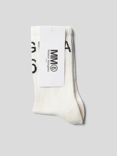 MM6 Maison Margiela Socken mit Brand-Print Weiss 3