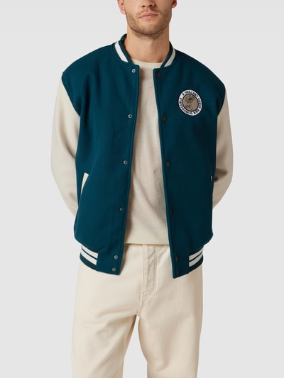 MCNEAL College-Jacke mit Motiv-Stitching Petrol 4