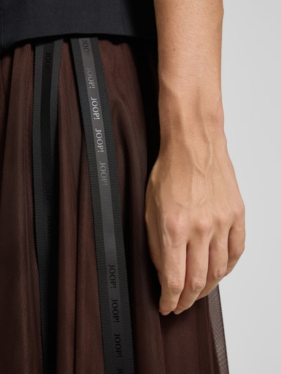 JOOP! Midirok met elastische band Chocoladebruin - 3