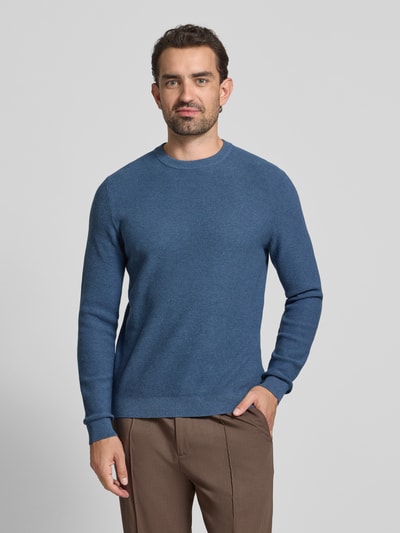 MCNEAL Strickpullover mit gerippten Abschlüssen Rauchblau Melange 4