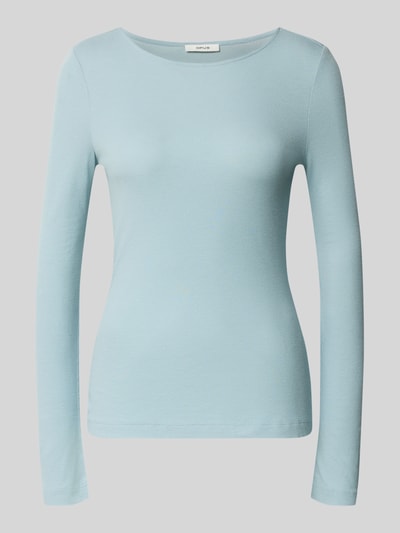 OPUS Langarmshirt mit Rundhalsausschnitt Modell 'Smallo' Hellblau 1