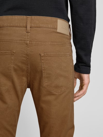 BOSS Slim Fit Chino mit Strukturmuster Modell 'DELAWARE' Camel 3