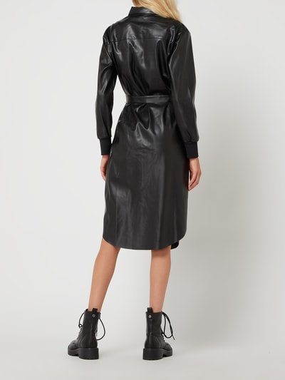 DKNY Blusenkleid in Leder-Optik  Black 4