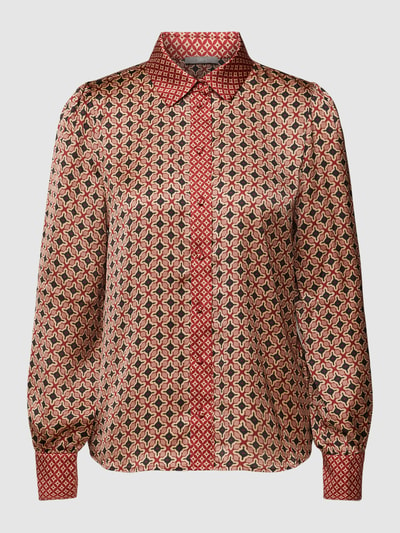 Jake*s Collection Blouse met all-over motief Kersenrood - 2