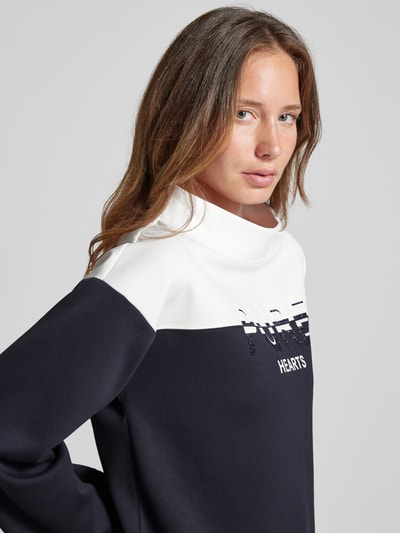 Monari Sweatshirt met opstaande kraag Marineblauw - 3