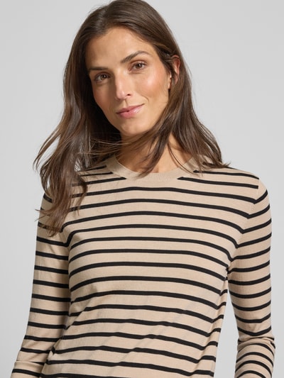 Weekend Max Mara Regular Fit Strickpullover mit Seide-Anteil Modell 'SICILIA' Beige 3