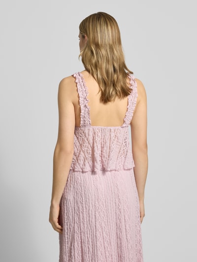 Gina Tricot Top van kant met strikdetail Lila - 5