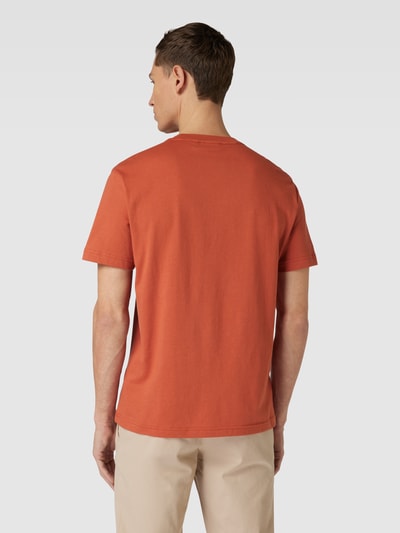 CK Calvin Klein T-shirt met labelprint, model 'CAMO' Terracotta - 5