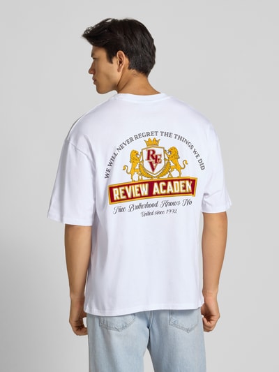 REVIEW T-shirt z naszywką z logo Biały 5