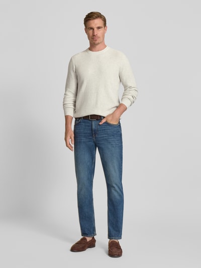 MCNEAL Strickpullover mit gerippten Abschlüssen Ecru Melange 1