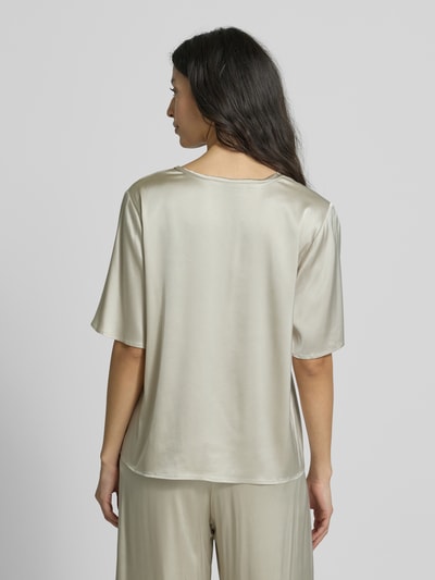 MOS MOSH Regular Fit Blusenshirt mit V-Ausschnitt Modell 'EVIE' Sand Melange 5