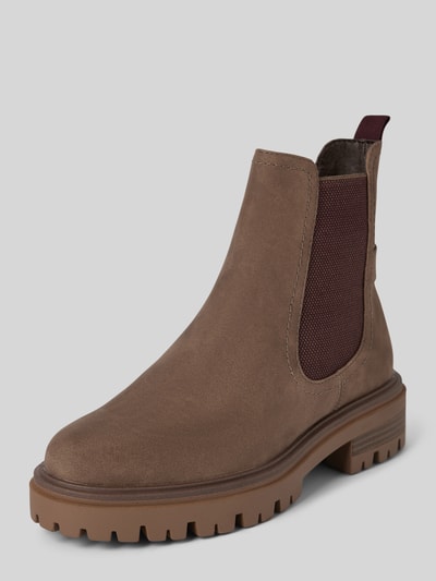 Tamaris Chelsea Boots mit Zugschlaufe Mittelbraun Mel 1