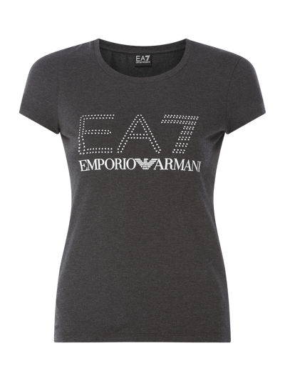 EA7 Emporio Armani T-Shirt mit Logo-Details  Mittelgrau 1