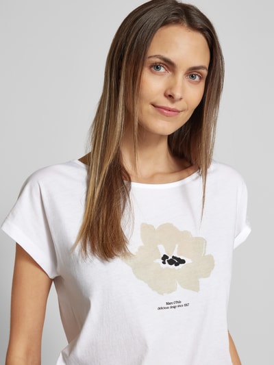 Marc O'Polo T-Shirt mit Label-Print Offwhite 3