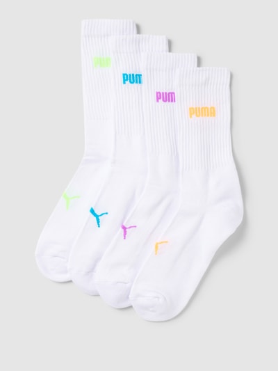 Puma Socken mit Label-Details im 4er-Pack Weiss 1