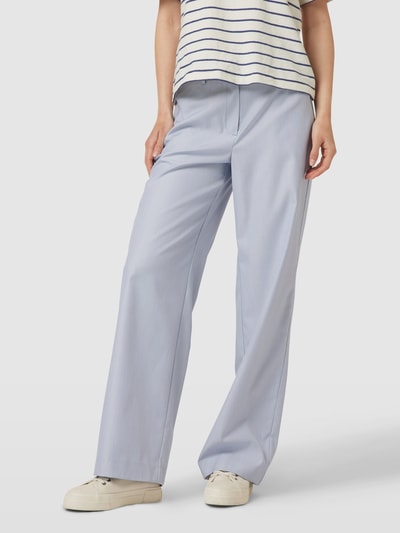 comma Pantalon met labeldetail Lichtblauw - 4