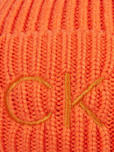 CK Calvin Klein Beanie mit Label-Stitching Orange 2