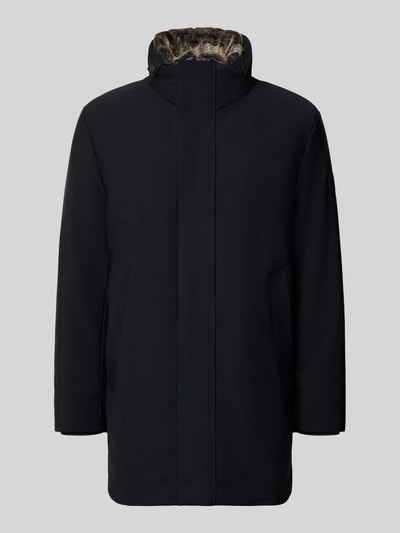 Produktfoto, Regular Fit Parka mit abnehmbarem Kunstfellbesatz Modell 'Flex' von Strellson in Dunkelblau mit glatter Oberfläche