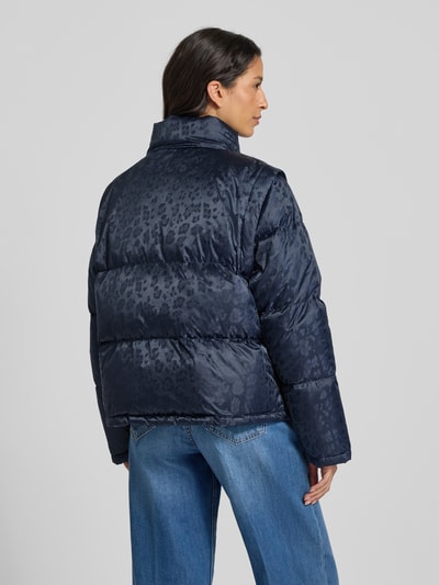 Rich & Royal Kurtka pikowana o kroju relaxed fit ze stójką z podszewką Granatowy 5