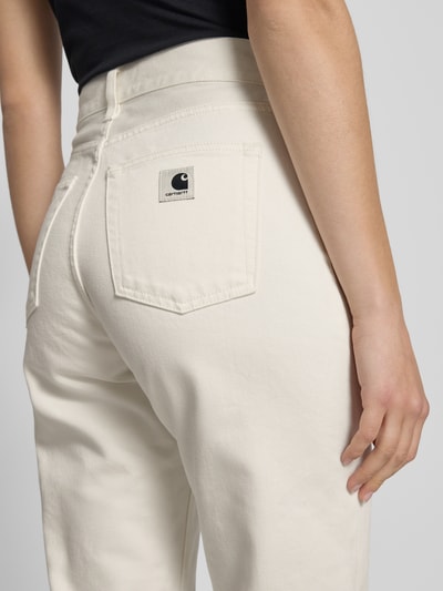 Carhartt Work In Progress Jeansy o kroju straight fit z czystej bawełny model ‘Noxon’ Biały 3