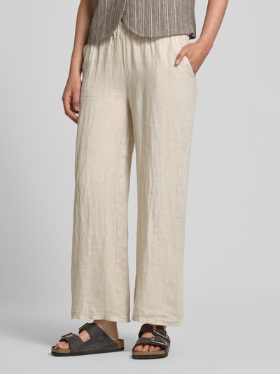 ZABAIONE Linnen broek met steekzakken Beige - 4