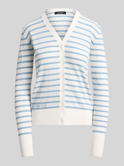 Lauren Ralph Lauren Regular Fit Strickjacke aus reiner Baumwolle Hellblau 2