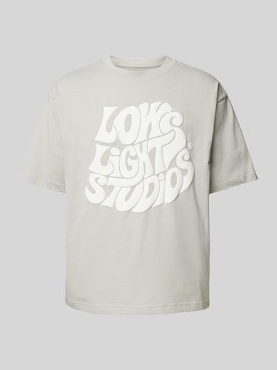 Low Lights Studios T-Shirt mit Label-Print Modell 'RETRO' Hellgrau 2