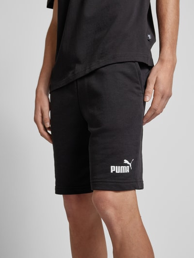 PUMA PERFORMANCE Regular Fit Sweatshorts mit Label-Print Black 3