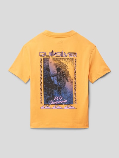Quiksilver T-Shirt mit Label-Print Orange 3