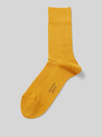 Falke Socken mit Label-Detail Modell 'Family' Senf 1