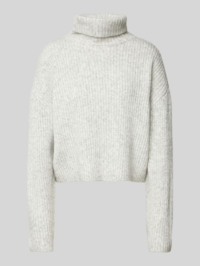 Only Comfort Fit Rollkragenpullover mit Wollanteil Modell 'MELANIE' Ecru Melange 1