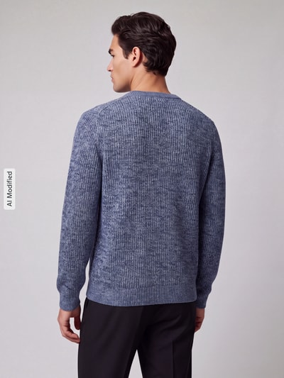 Selected Pullover mit Strickoptik Hellblau 5