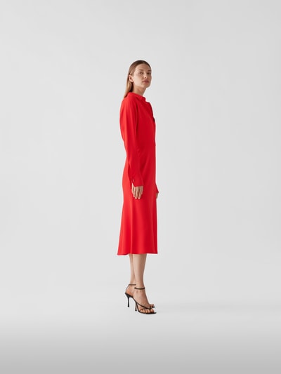 Victoria Beckham Maxikleid mit Umlegekragen Rot 4