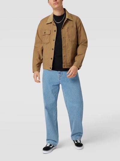 Levi's® Hemdjacke mit Umlegekragen Modell 'TRUCKER' Cognac 1