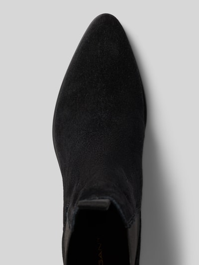 Produktfoto, Stiefeletten aus echtem Rindsleder Modell 'St Broomly' von GANT, Damen Stiefeletten, schwarzes Leder, glatte Textur, Oberansicht