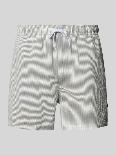 Only & Sons Badehose mit Strukturmuster Modell 'TED' Hellgrau 1