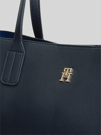 Tommy Hilfiger Shopper mit Reißverschlussfach und Anhänger für Kleinigkeiten Marine 3