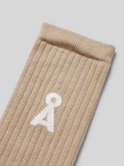 Armedangels Socken mit Logo-Detail Modell 'SAAMUS' Beige 2