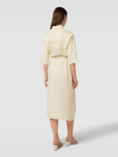 MaxMara Leisure Overhemdjurk met tailleband, model 'PRUGNA' Zand - 5