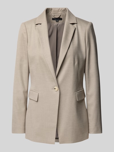 comma Slim fit blazer met klepzakken Taupe - 2