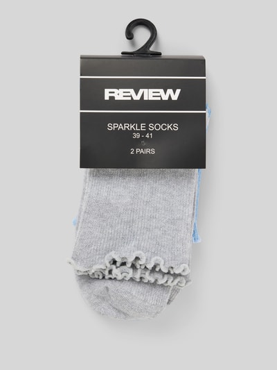 Review Socken mit Label-Print im 2er-Pack Silber Melange 3