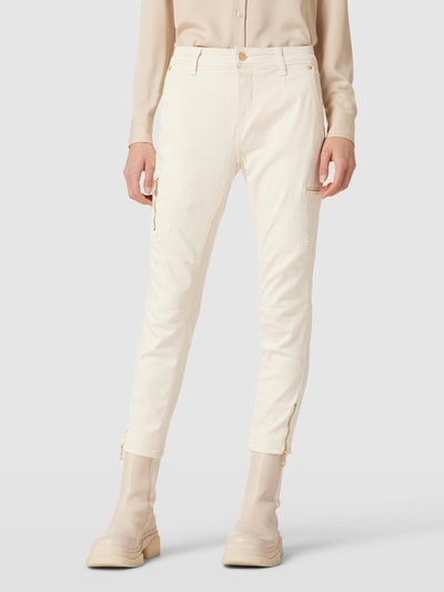 MAC Straight Fit Jeans im Destroyed-Look Modell 'RICH CARGO' Offwhite 4