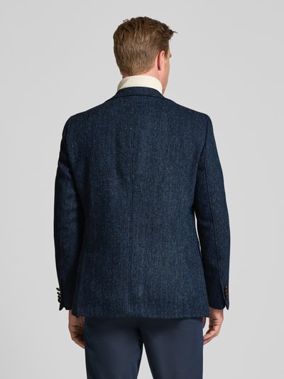 Carl Gross Sakko Harris-Tweed aus Schurwolle Modell 'Theo' Blau 5
