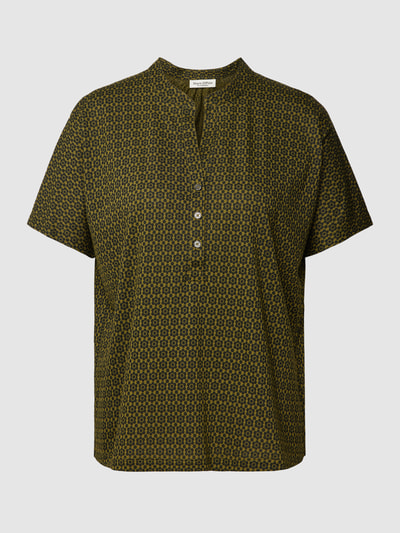 Marc O'Polo Blouseshirt met all-over motief Kaki - 2