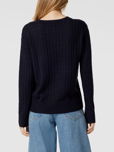 Tommy Hilfiger Strickpullover mit Rundhalsausschnitt Modell 'CABLE' Marineblau 5