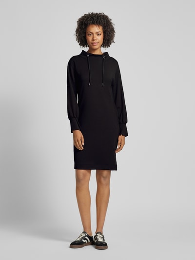 Monari Knielanges Kleid mit Tunnelzug Black 1